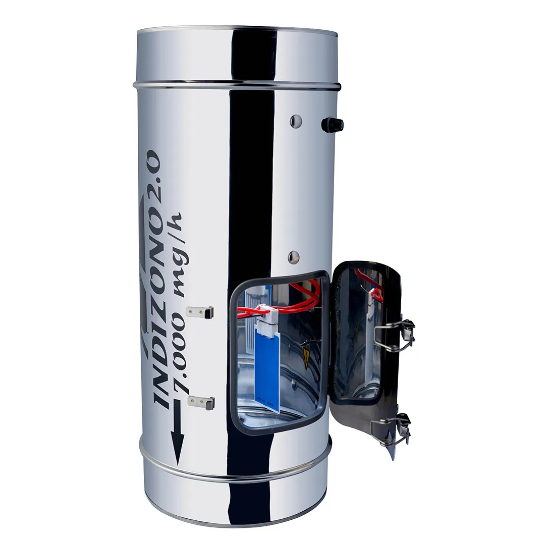 Ozonizador de 200 mm y 7.000 mg/h con puerta para placas - Indizono