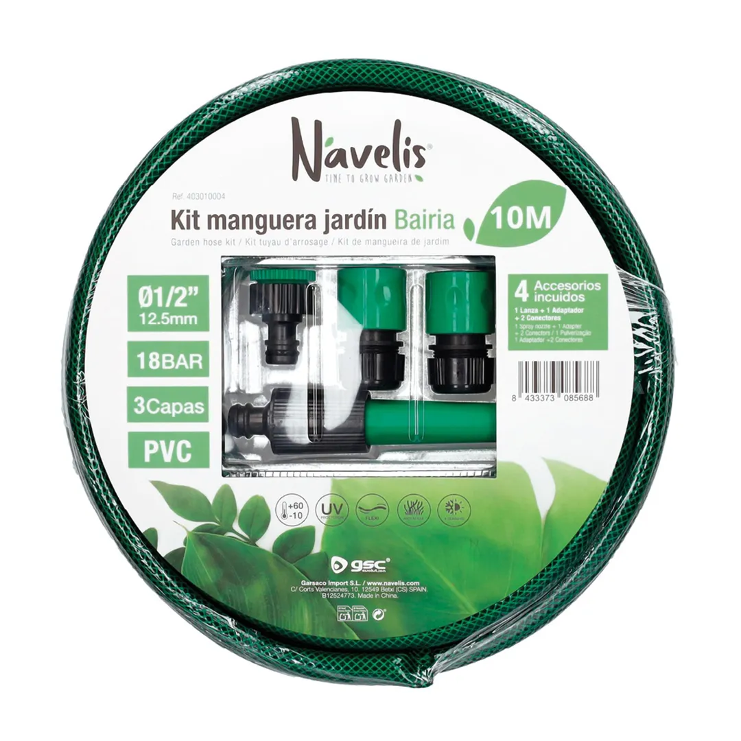 Kit de manguera de riego Ø1/2" de 12,5 mm y 10 m, 3 capas — vista 2