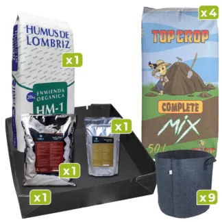 Pack Super Soil M con 9 macetas Texpot de 25 L - Lurpe