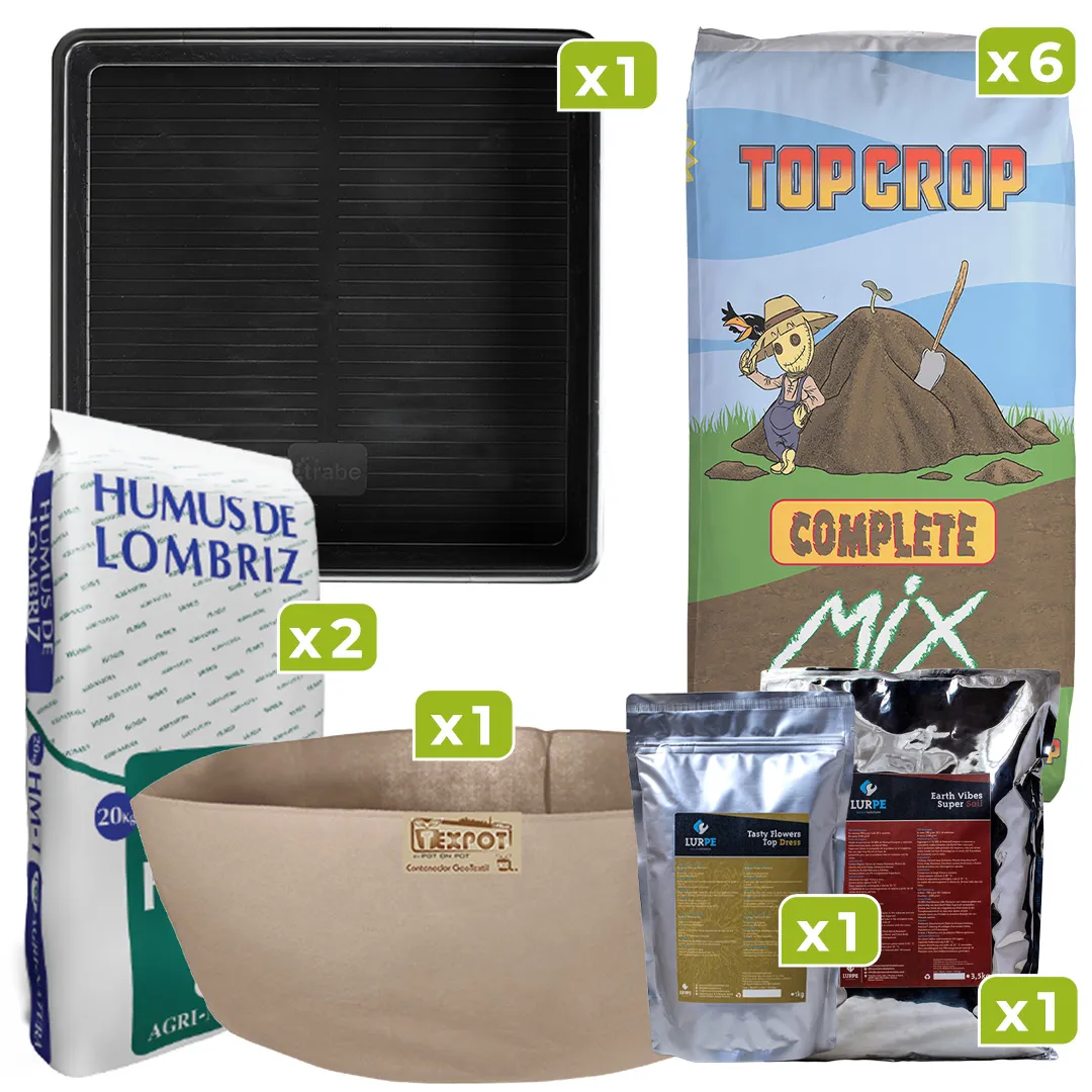 Pack Super Soil XL con Texpot de 300 L y sustrato vivo - Lurpe