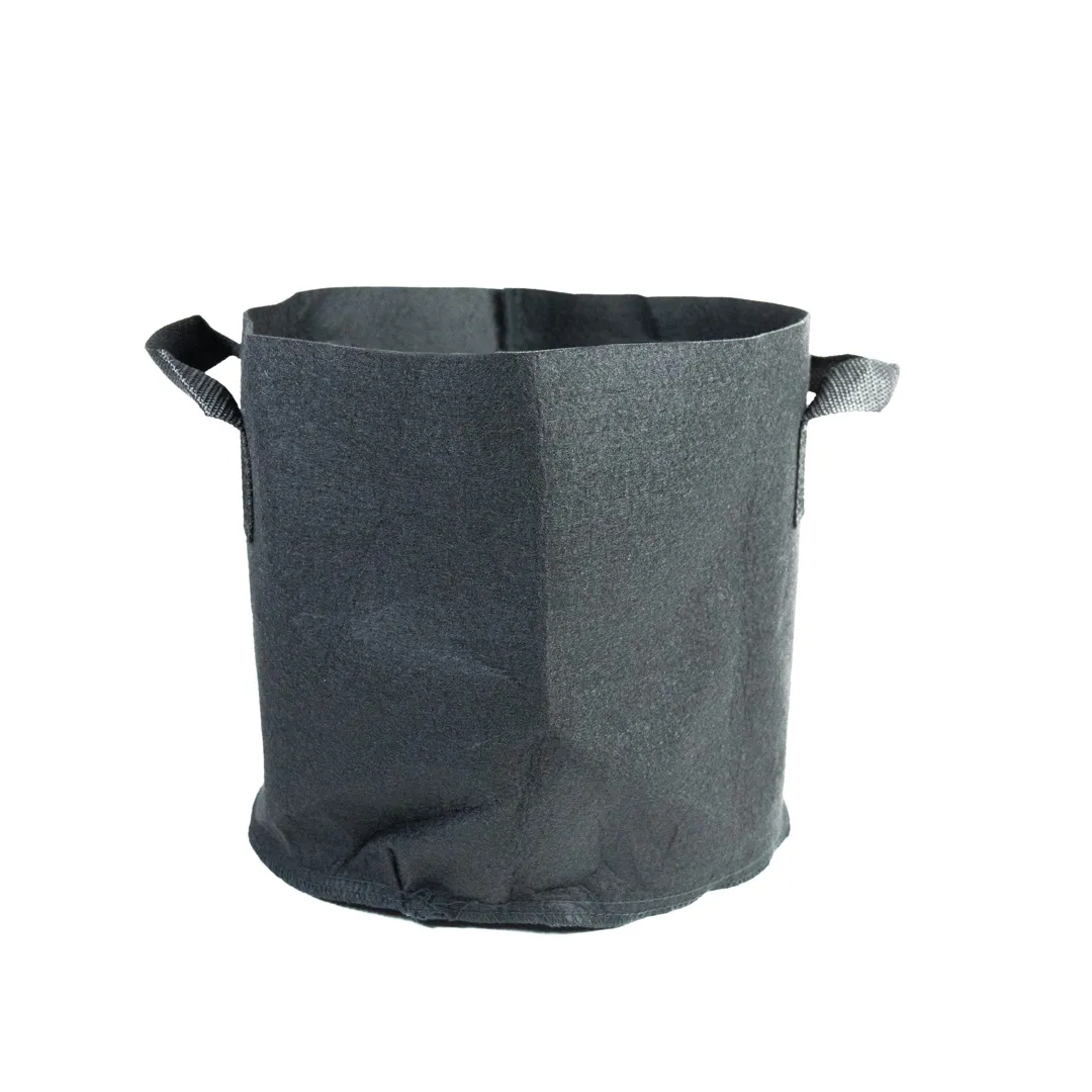 Maceta textil de 3 galones de 24 x 22 cm con asas reforzadas