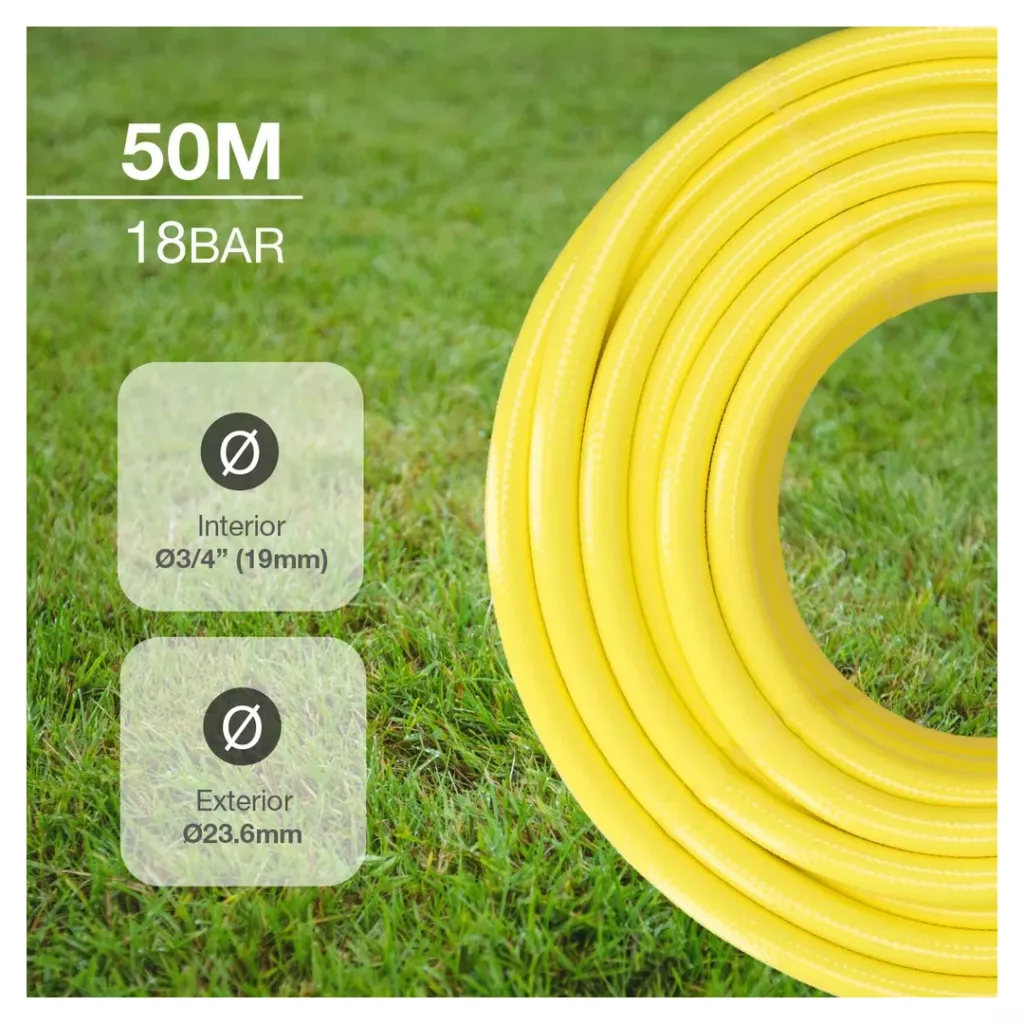 Manguera de riego Ø3/4" de 19 mm por metro, 3 capas de PVC — vista 3