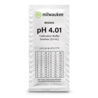 Líquido calibrador pH 4,01 de 20ml en bolsitas - Milwaukee