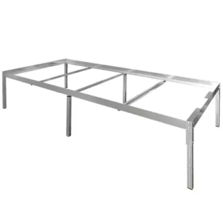 Soporte de acero para mesa de cultivo 120 x 204 cm, 43-45 cm de alto
