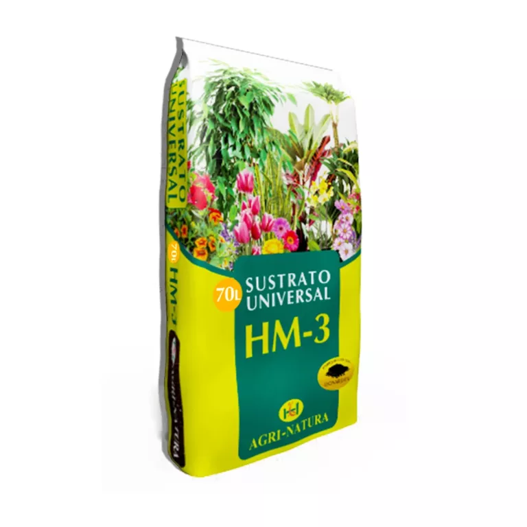 Sustrato universal HM-3 con 70-80 % de materia orgánica, 70 L